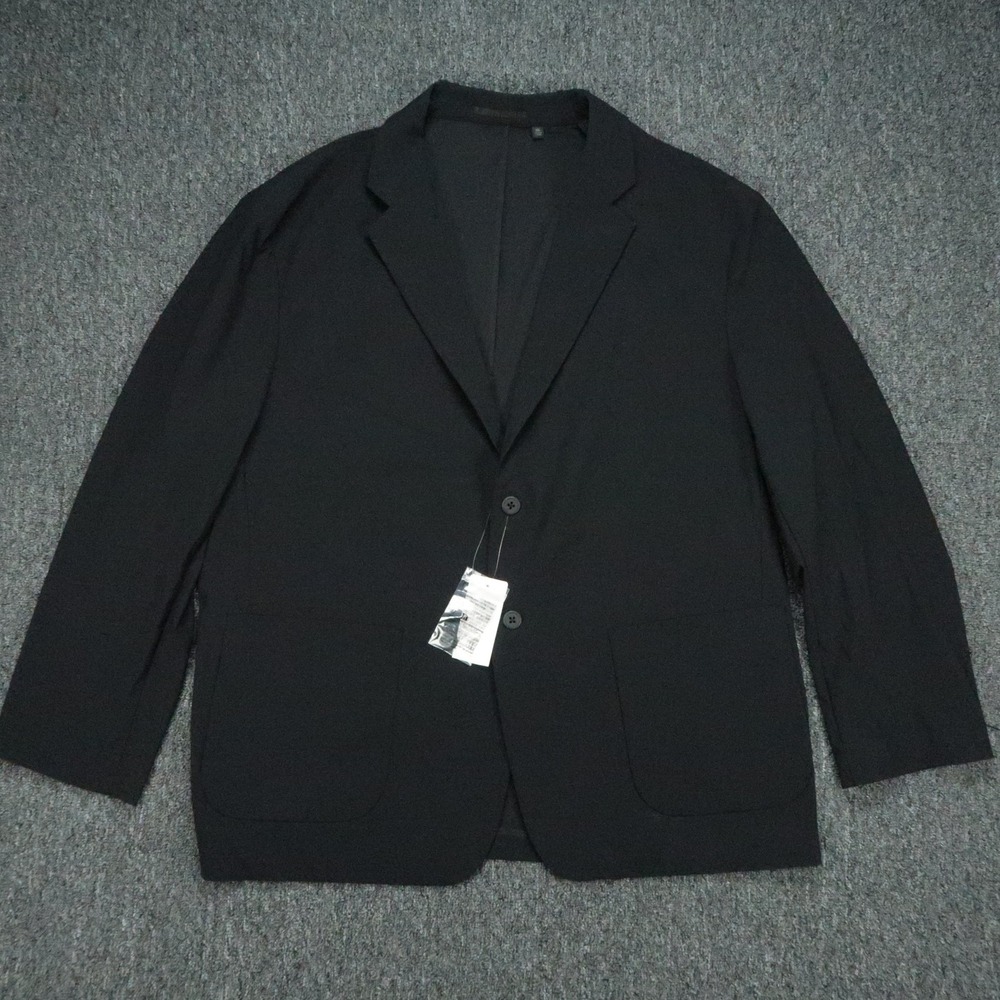 UNIQLO Blazer Mens 3XL Black Ultra Stretch Jacket Lightweight